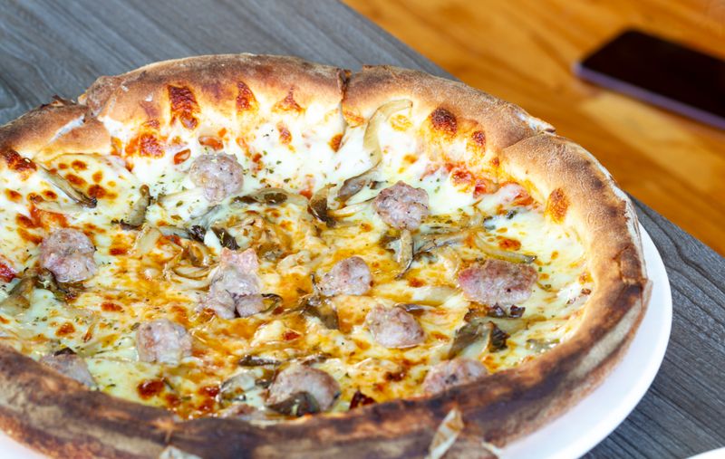 Sausage and Peppers Deep Dish Pizza