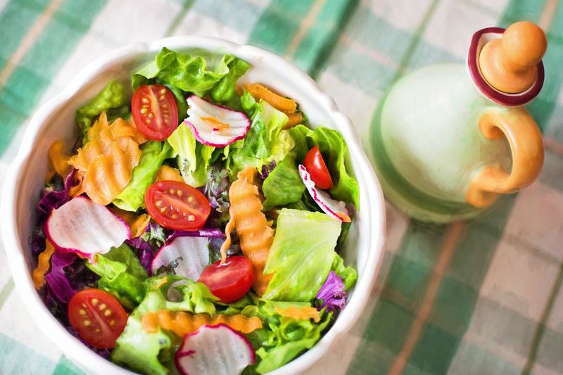 Fresh Garden Salad with colorful vegetables