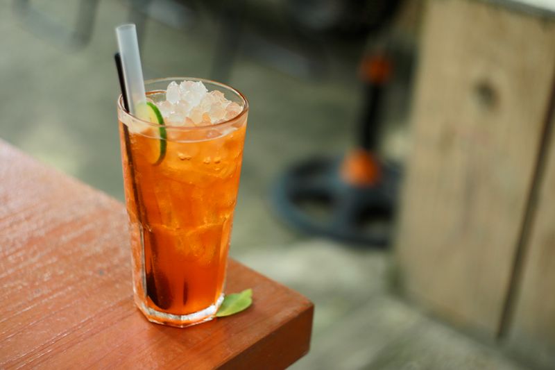 Fresh brewed iced tea